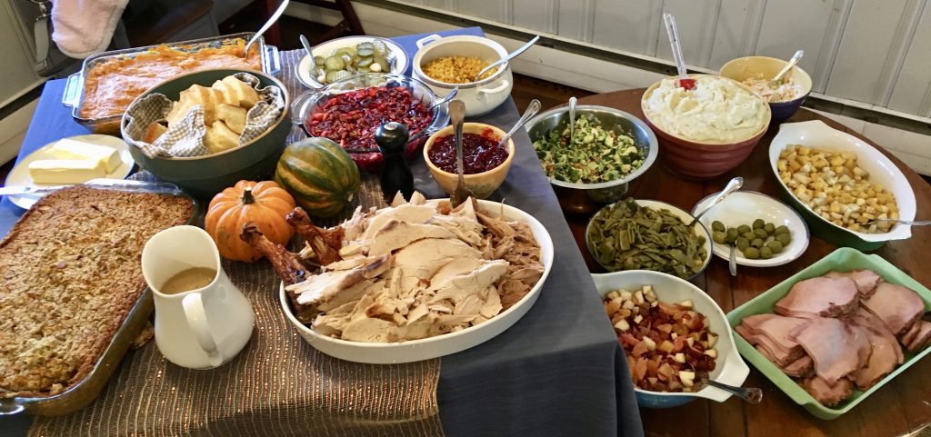 Thanksgiving Dinner on Table