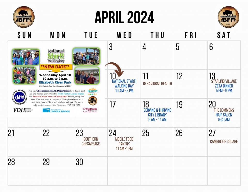 Buffalow April Calendar